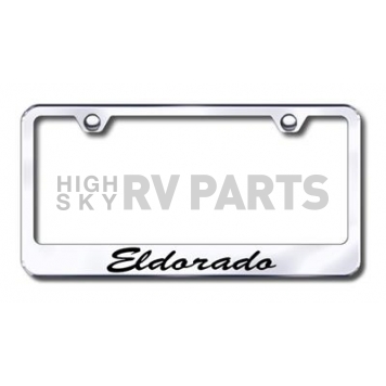 Automotive Gold License Plate Frame - Silver Stainless Steel - LFSELDEC