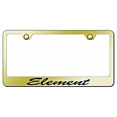 Automotive Gold License Plate Frame - Gold Stainless Steel - LFSELEEG