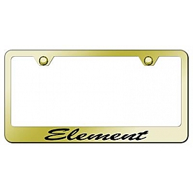 Automotive Gold License Plate Frame - Gold Stainless Steel - LFSELEEG