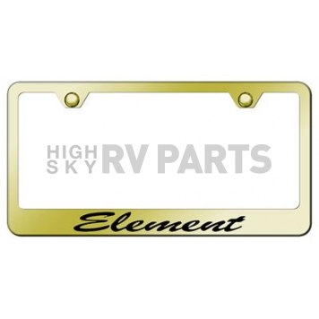 Automotive Gold License Plate Frame - Gold Stainless Steel - LFSELEEG