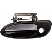 Help! By Dorman Exterior Door Handle - Plastic Silver/ Black Single - 80810