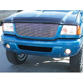 T-Rex Truck Products Grille Insert - Horizontal Bar Trapezoid Polished Aluminum - 20686