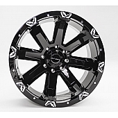 Fab Fours Wheel FF521 - 24 x 12 Black - 1710-24270B