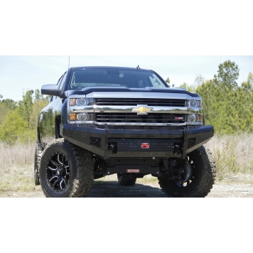 Fab Fours Bumper 1-Piece Design Steel Black - CH20-S4961-1