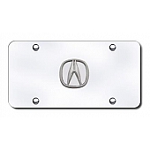 Automotive Gold License Plate - Acura Logo Stainless Steel - ACUPCC