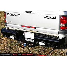 Fab Fours Bumper 1-Piece Design Steel Black - DR94-T1650-1