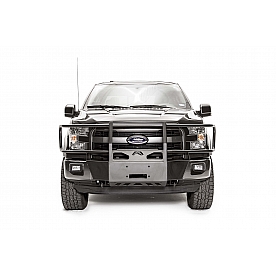 Fab Fours Winch Mount - 12000 Pound Fixed Front Bumper Steel Black - FF15-N3270-1