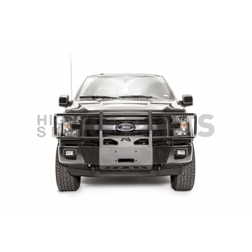 Fab Fours Winch Mount - 12000 Pound Fixed Front Bumper Steel Black - FF15-N3270-1
