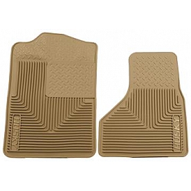 Husky Liner Floor Mat - Direct-Fit Tan TPE - Thermoplastic Elastomer Set of 2 - 51203