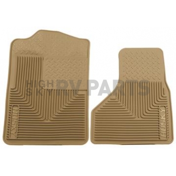 Husky Liner Floor Mat - Direct-Fit Tan TPE - Thermoplastic Elastomer Set of 2 - 51203