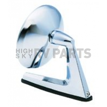 K-Source Exterior Mirror Manual Round Silver Single - 1201