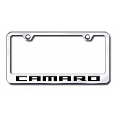Automotive Gold License Plate Frame - Silver Stainless Steel - LFCMREC