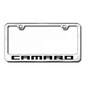 Automotive Gold License Plate Frame - Silver Stainless Steel - LFCMREC