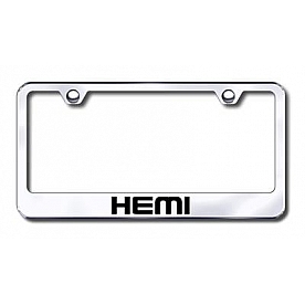 Automotive Gold License Plate Frame - Silver Stainless Steel - LFHEMEC