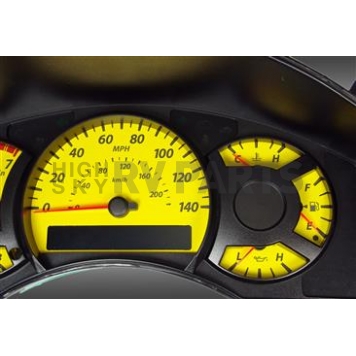 US Speedo Gauge Face Overlay - Yellow Daytime Color/ Black Letter Color - TIT063