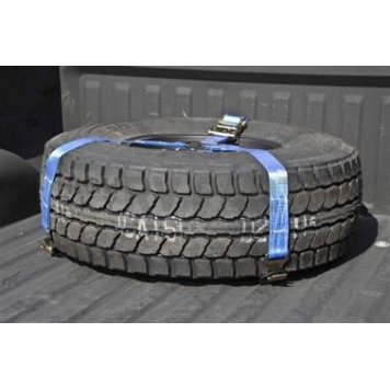 N-Fab Spare Tire Carrier Black Textured Truck Bed Mount - BM1TSBLTX