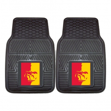 Fan Mat Floor Mat - Universal Fit Black Vinyl Set of 2 - 13941