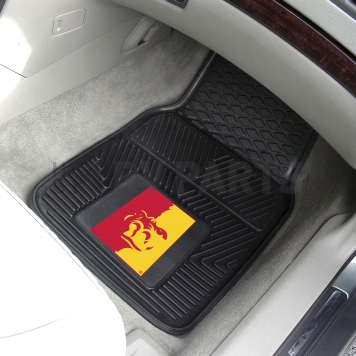 Fan Mat Floor Mat - Universal Fit Black Vinyl Set of 2 - 13941-1