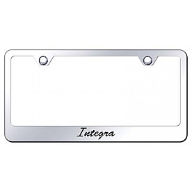 Automotive Gold License Plate Frame - Silver Stainless Steel - LFSINTEC