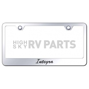 Automotive Gold License Plate Frame - Silver Stainless Steel - LFSINTEC