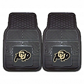 Fan Mat Floor Mat - Universal Fit Black Vinyl Set of 2 - 10313