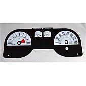 US Speedo Gauge Face Overlay - White Daytime Color/ Black Letter Color - MUS0840