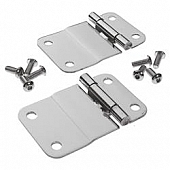 Crown Automotive Tailgate Hinge - Polished Stainless Steel Silver Set Of 2 - RT34035