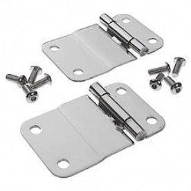 Crown Automotive Tailgate Hinge - Polished Stainless Steel Silver Set Of 2 - RT34035