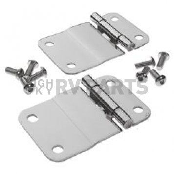 Crown Automotive Tailgate Hinge - Polished Stainless Steel Silver Set Of 2 - RT34035
