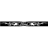 Chroma Graphics Window Graphics - 38 Inch x 5 Inch Ford Oval Logo With Flames - 3703