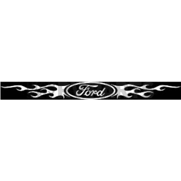 Chroma Graphics Window Graphics - 38 Inch x 5 Inch Ford Oval Logo With Flames - 3703