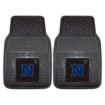 Fan Mat Floor Mat - Universal Fit Black Vinyl Set of 2 - 20616