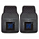 Fan Mat Floor Mat - Universal Fit Black Vinyl Set of 2 - 20616