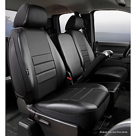 Fia Seat Cover Simulated Leather One Row - SL68-23 BLK/BLK