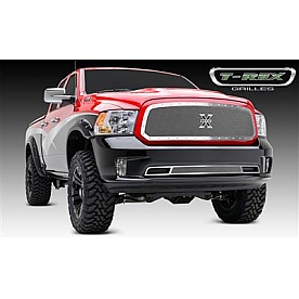 T-Rex Truck Products Grille Insert - Mesh Trapezoid Polished Stainless Steel - 6714580