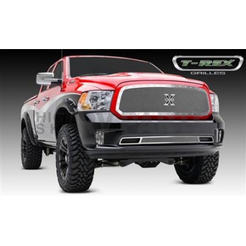 T-Rex Truck Products Grille Insert - Mesh Trapezoid Polished Stainless Steel - 6714580