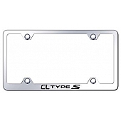 Automotive Gold License Plate Frame - Silver Stainless Steel - LFWCLSEC