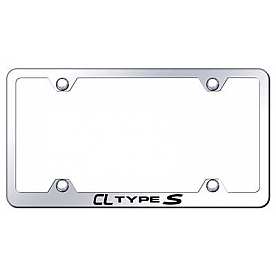 Automotive Gold License Plate Frame - Silver Stainless Steel - LFWCLSEC