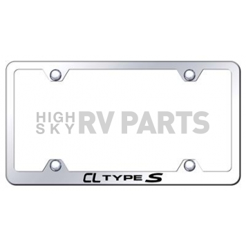 Automotive Gold License Plate Frame - Silver Stainless Steel - LFWCLSEC