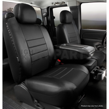 Fia Seat Cover Simulated Leather One Row - SL68-37 BLK/BLK