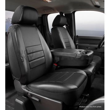 Fia Seat Cover Simulated Leather One Row - SL69-37 BLK/BLK