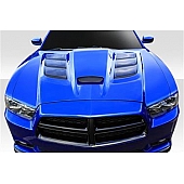 Extreme Dimensions Hood -  Fiberglass And Aluminum Mesh Grille Black - 113005