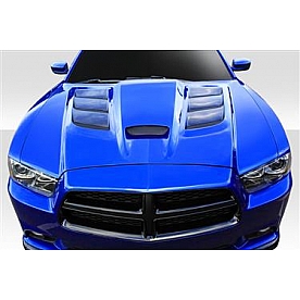 Extreme Dimensions Hood -  Fiberglass And Aluminum Mesh Grille Black - 113005