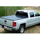 Leer Tonneau Cover Hard Folding Black Matte Powder Coated Aluminum - 141159