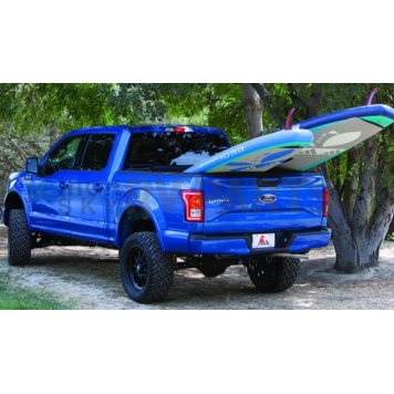 Leer Tonneau Cover Hard Folding Black Matte Powder Coated Aluminum - 141159-2