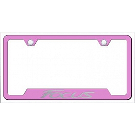 Automotive Gold License Plate Frame - Pink Stainless Steel - GFFOCEP