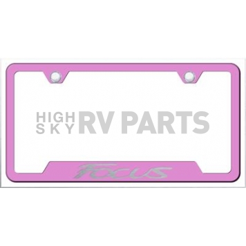 Automotive Gold License Plate Frame - Pink Stainless Steel - GFFOCEP