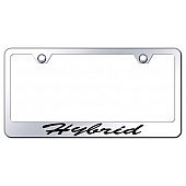 Automotive Gold License Plate Frame - Silver Stainless Steel - LFSHYBEC