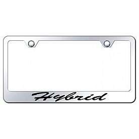 Automotive Gold License Plate Frame - Silver Stainless Steel - LFSHYBEC