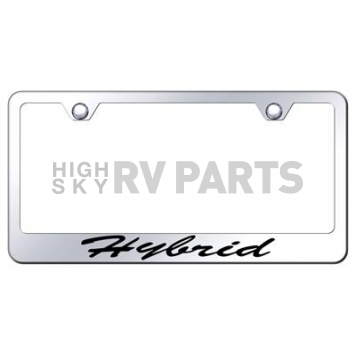Automotive Gold License Plate Frame - Silver Stainless Steel - LFSHYBEC